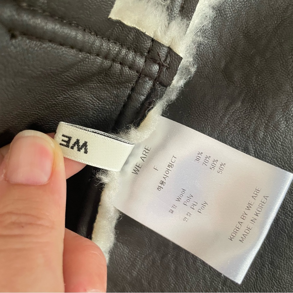 Korea by We Are Shearling Jacket Wool blend Teddy Double Sided One Size - Picture 13 of 16